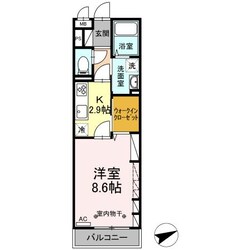 愛宕橋駅 徒歩1分 3階の物件間取画像